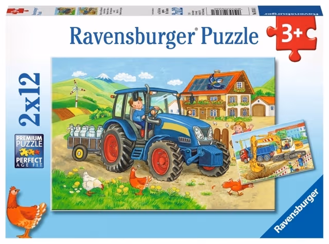 Ravensburger Hårt arbete 2x12p - 07616