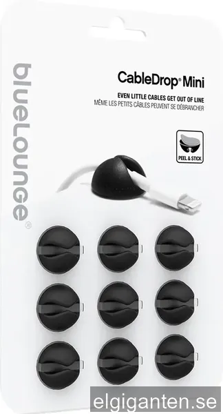 BlueLounge CableDrop Mini kabelhållare (svart)
