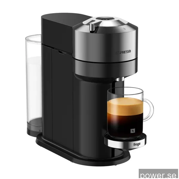 Nespresso Vertuo Next Deluxe kapselmaskin by Sage, krom