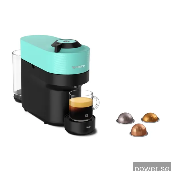 Nespresso Vertuo POP kapselmaskin by Sage, mintgrön