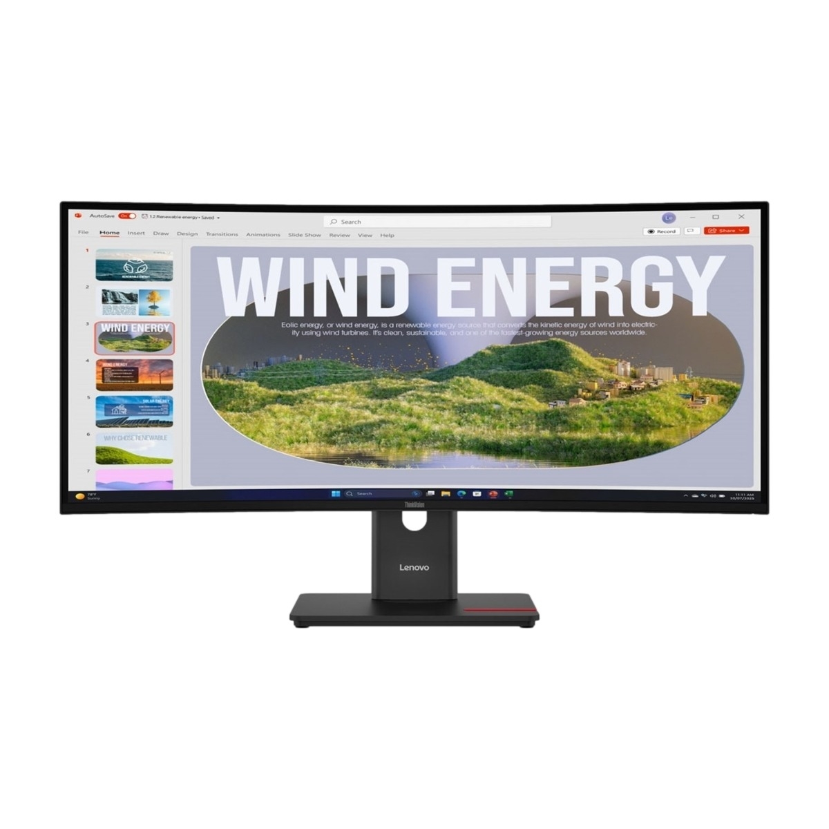34" Lenovo ThinkVision T34WD-40 - 3440x1440 (UWQHD) - 120Hz - VA - 100W USB-C