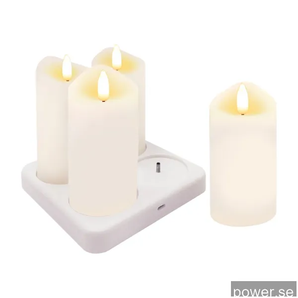 Kulz laddningsbara LED-ljus, 4 st