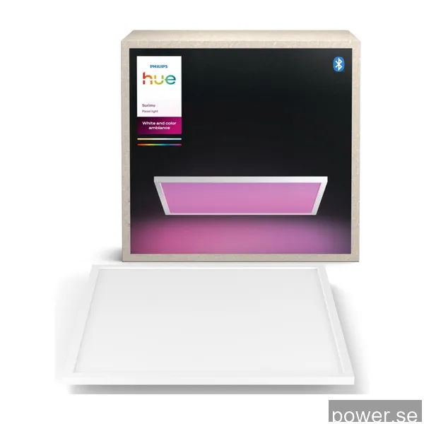Philips Hue Surimu kvadratisk taklampa, matt vit