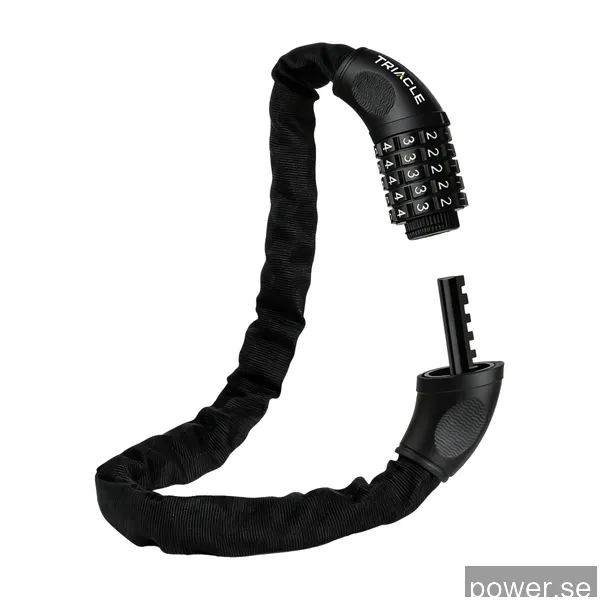 Triacle kedjelås med kombination, svart