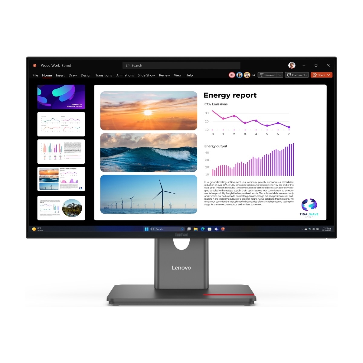 24" Lenovo ThinkVision P24Q-40 - 2560x1440 (QHD) - 120Hz - IPS