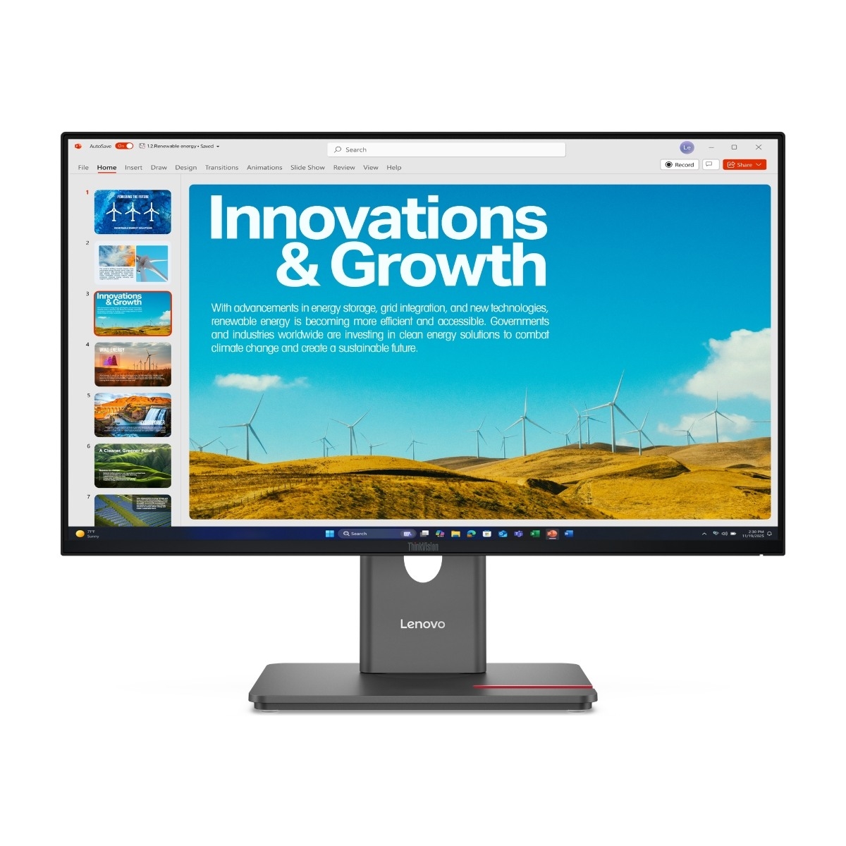 24" Lenovo ThinkVision P24QD-40 - 2560x1440 (QHD) - 120Hz - IPS - KVM switch