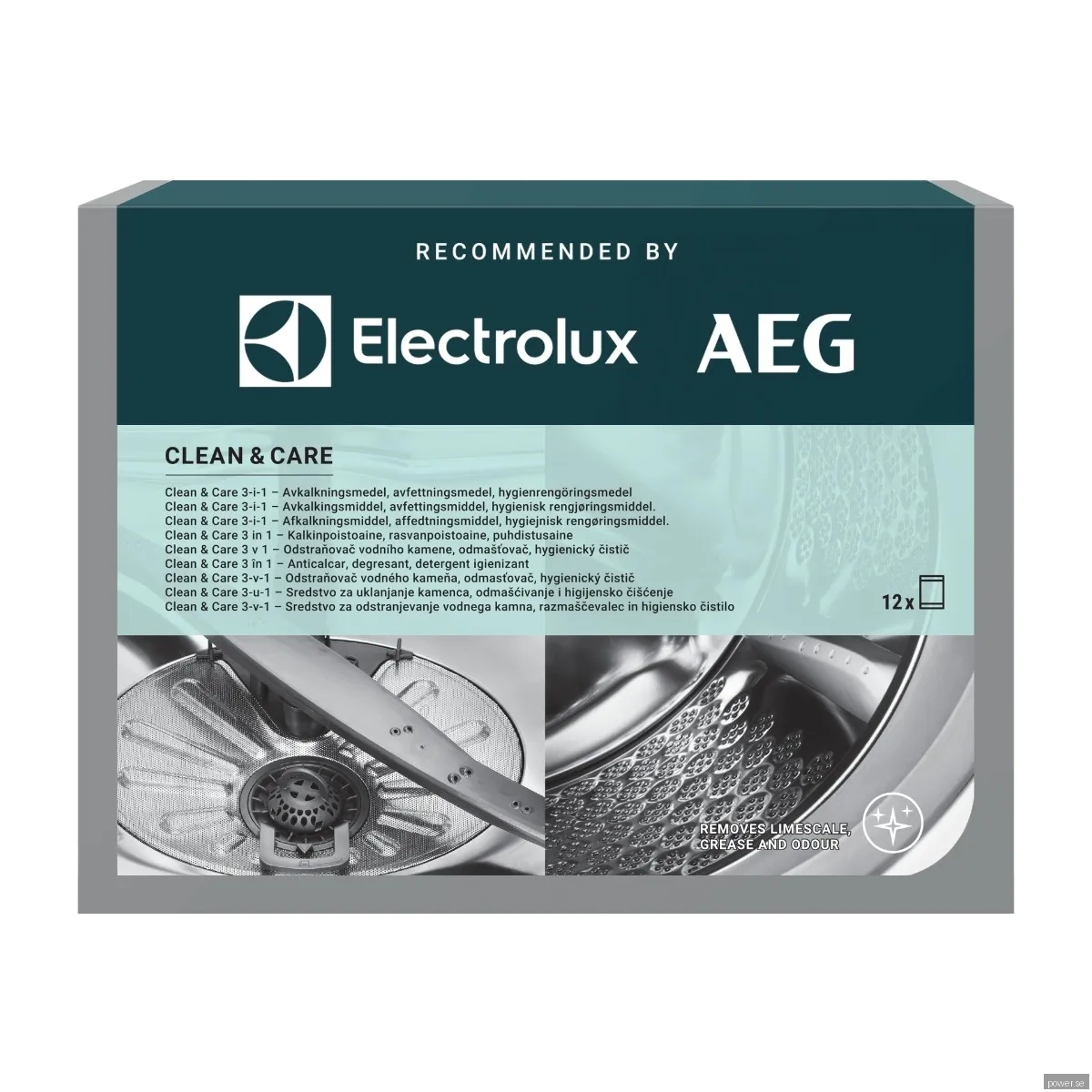 Electrolux Clean and Care - 3 in 1 Rengöringsmedel M2GCP121 (12st)
