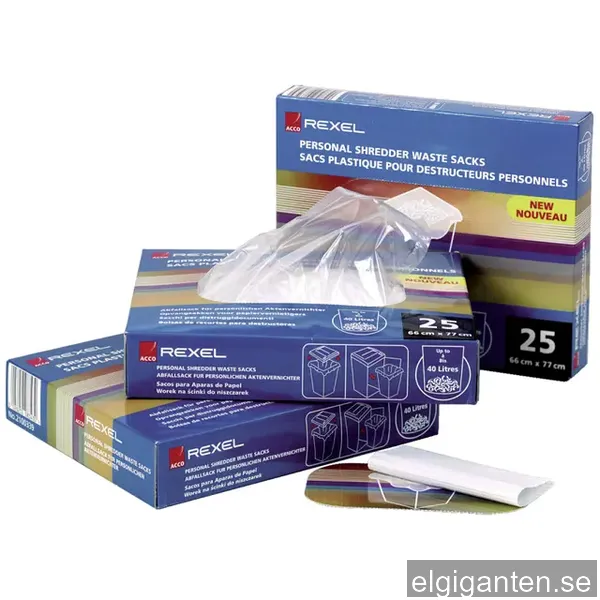 Rexel AS100 shredder waste plastic bags (40 l)