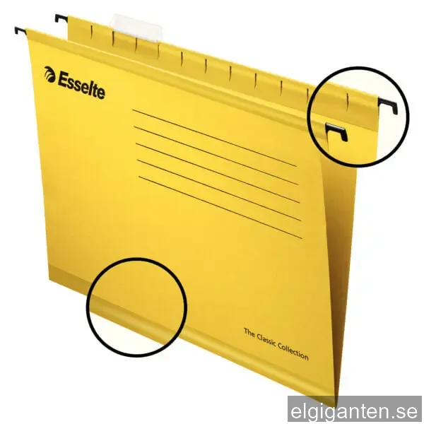 ESSELTE Hängmapp Standard A4 Gul 25-pack