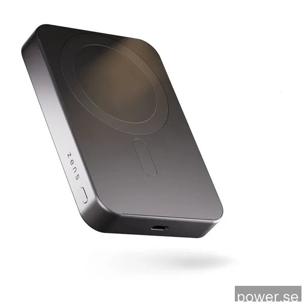 ZENS Slim Qi2 Aluminium Powerbank 10.000 mAh - Black PowerBank - Svart - 10000 mAh