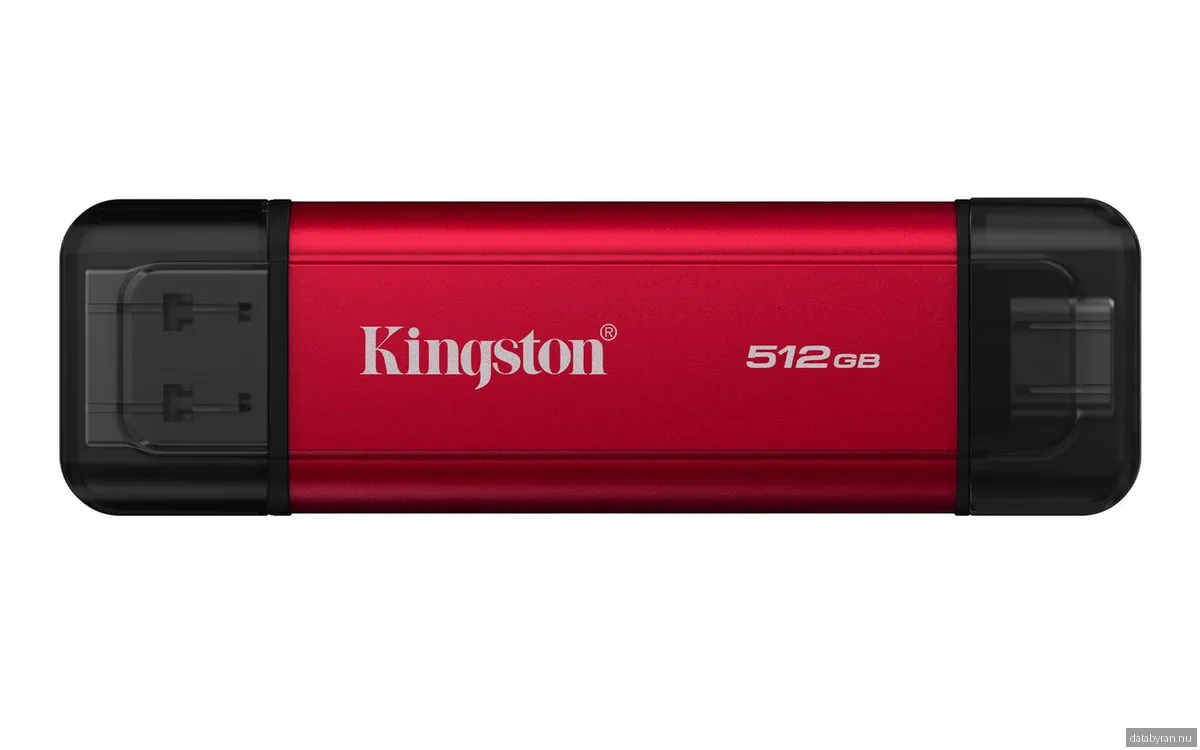 Kingston Dual Portable SSD - 512GB - Extern SSD - Svart - USB 3.2 Gen 2