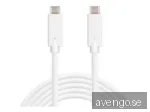 USB-C laddningskabel Sandberg, 60W, 2 meter - Vit
