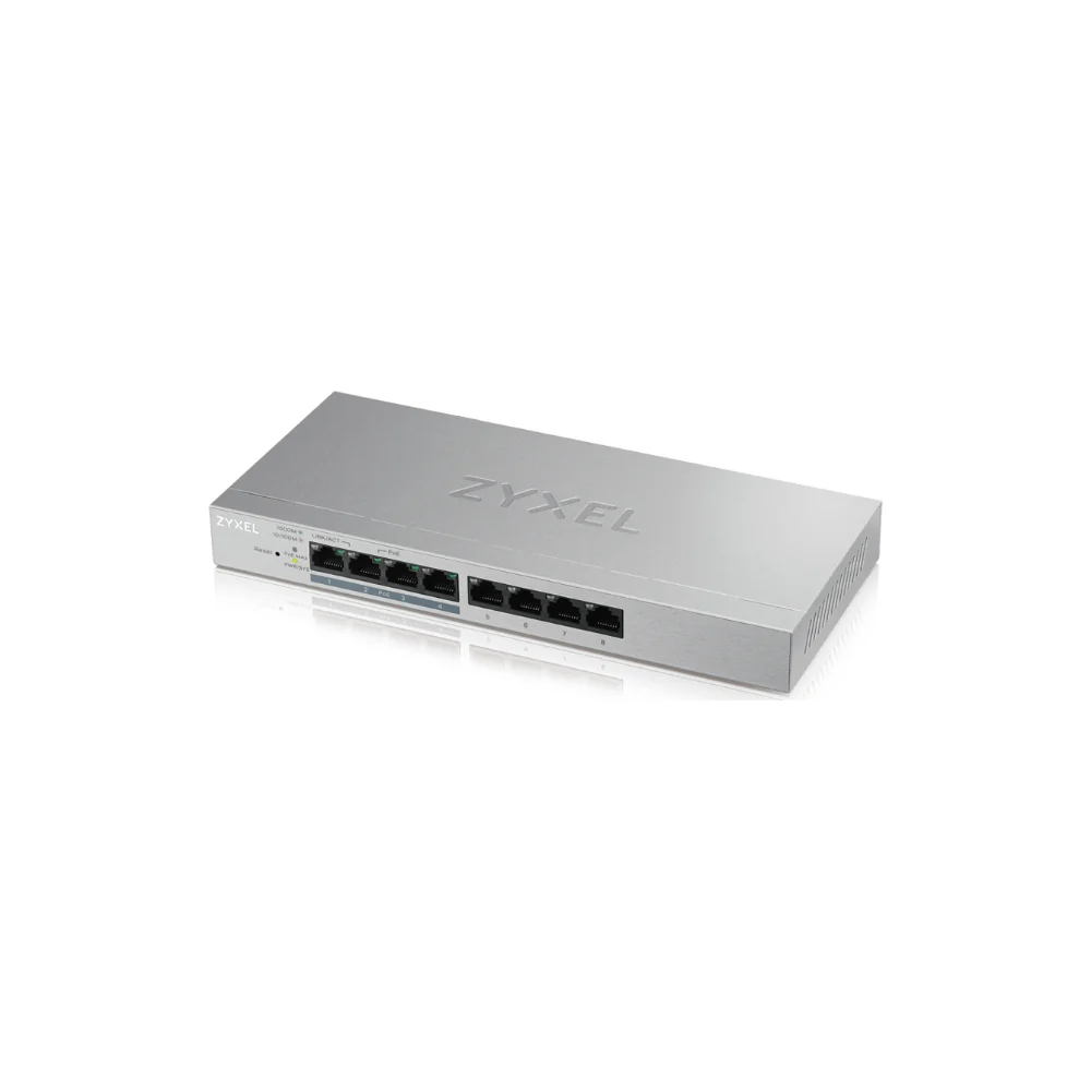 ZyXEL GS1200-8HP v2 8-Port Web Managed PoE Gigabit Switch (4x POE+)