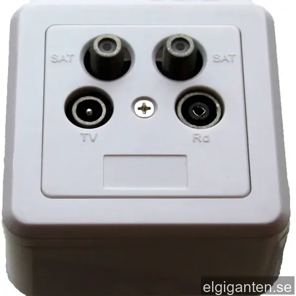Triax Antennuttag (Twin) SAT-CATV 9mm (vit)