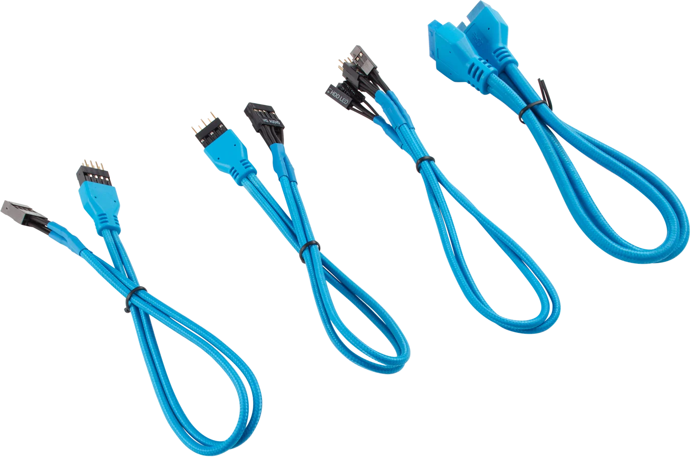 Corsair Premium Sleeved Front Panel Extension Kit 30cm - Blå