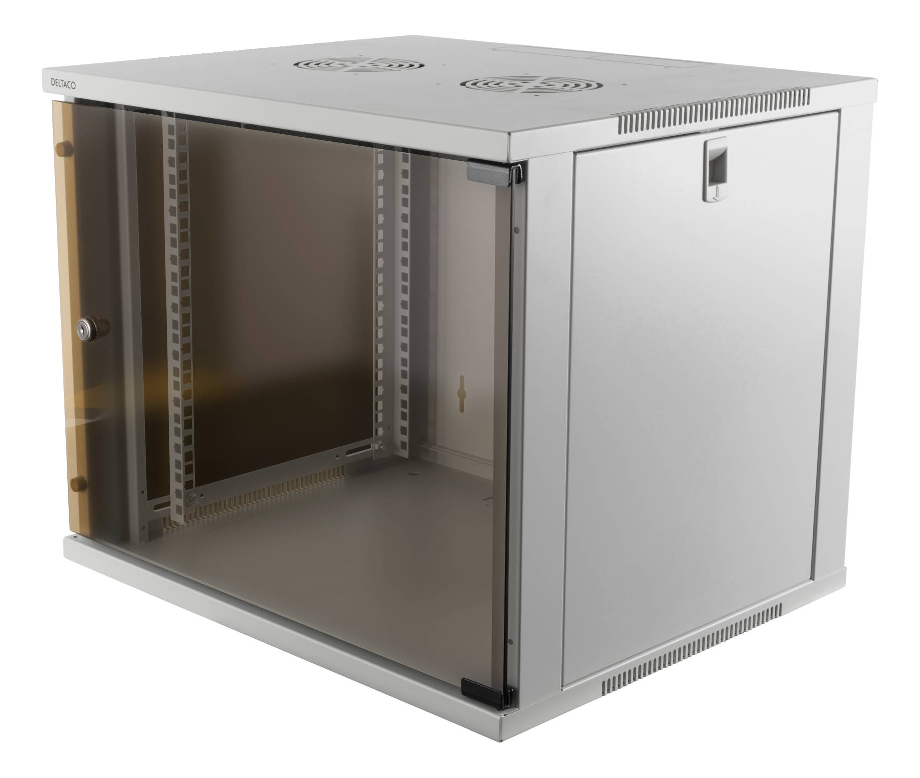 Deltaco 19-5409W - 9U - Wall Mount Rack Cabinet (with Glass Door)