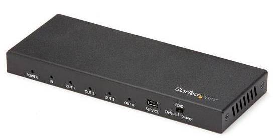 StarTech.com 4 Port HDMI Splitter - 4K 60Hz - 1x4 Way HDMI 2.0 Splitter - video/audio splitter - 4 ports