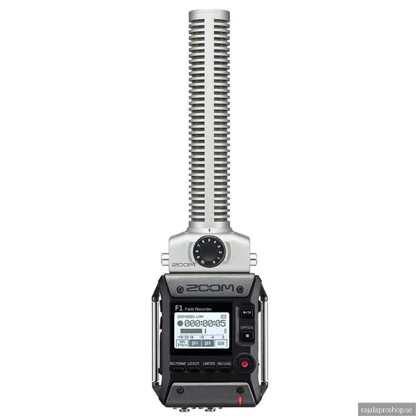 Zoom F1-SP -ljudinspelare med shotgunmikrofon