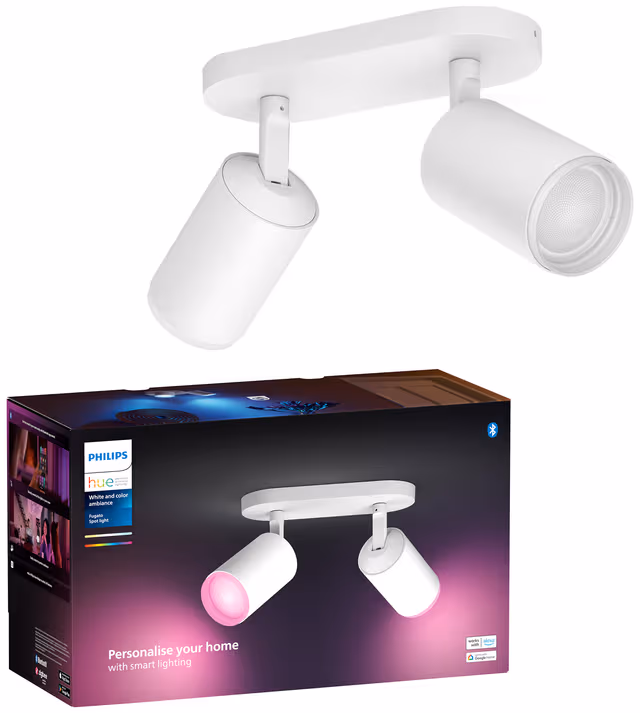 Philips Hue Fugato dubbel spotlight 2x4.2W GU10 (vit)