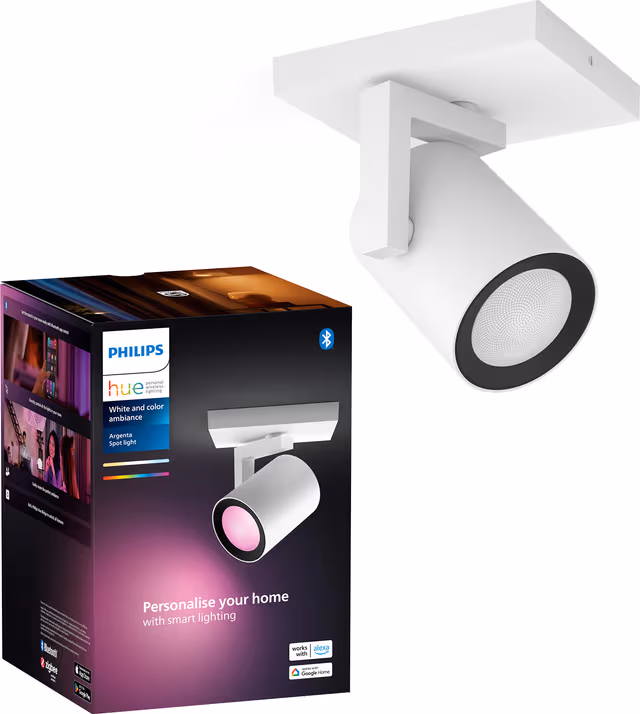 Philips Hue Argenta Single LED spotlight 4.2W GU10 (vit)