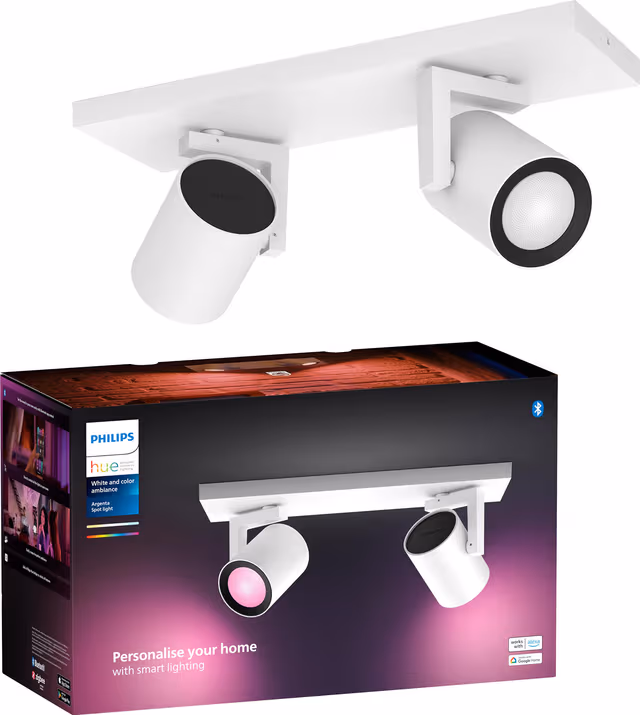 Philips Hue Argenta LED-spotlight 2x4.2W GU10 (vit)