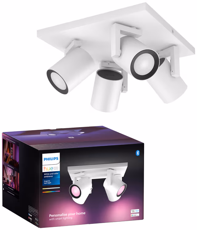 Philips Hue Argenta Plate/Spiral 4x5.7W - White