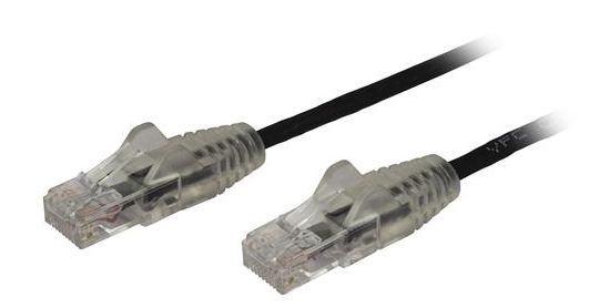 Nätverkskabel oskärmad Cat6, StarTech.com, slim, RJ45 snagless, 0,5 meter - Svart