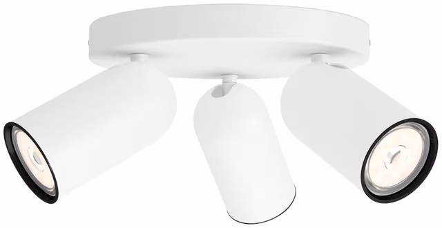 Philips Pongee spot rund 3xGU10, vit