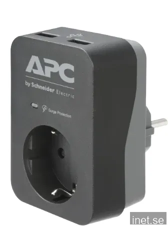 APC Essential SurgeArrest 1 uttag 2x USB-A Svart