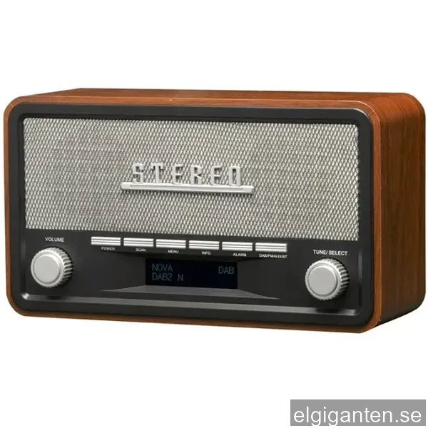 Denver Radio FM DAB+ Klocka Bluetooth DAB-18 Trähölje