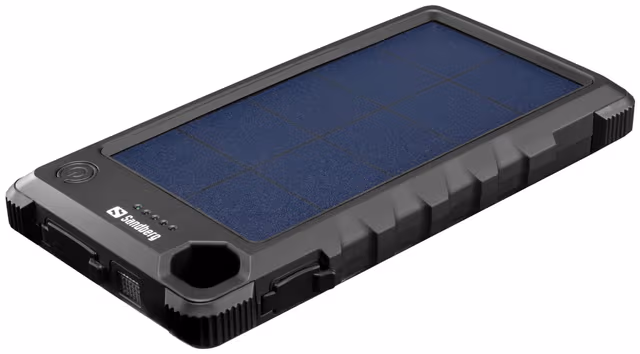 Sandberg Outdoor Solar Powerbank 10000 PowerBank - Svart - 10000 mAh