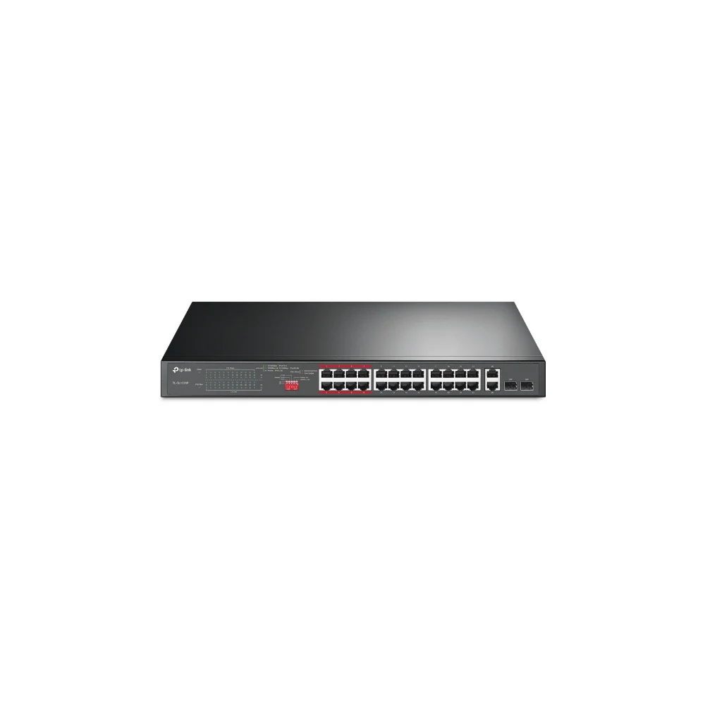 TP-Link TL-SL1226P 24-Port 10/100Mbps + 2-Port Gigabit Unmanaged PoE+ Switch
