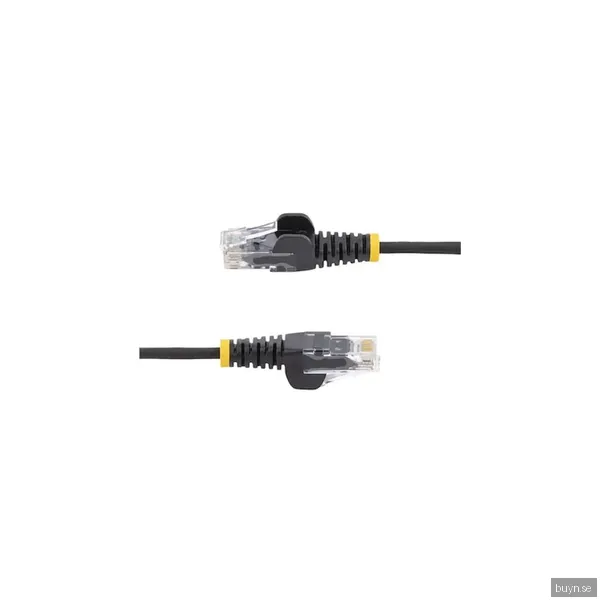StarTech.com 1m CAT6 Cable - Black Slim CAT6 Patch Cord - Snagless - LSZH - patch cable - 1 m - black - Svart - 1m