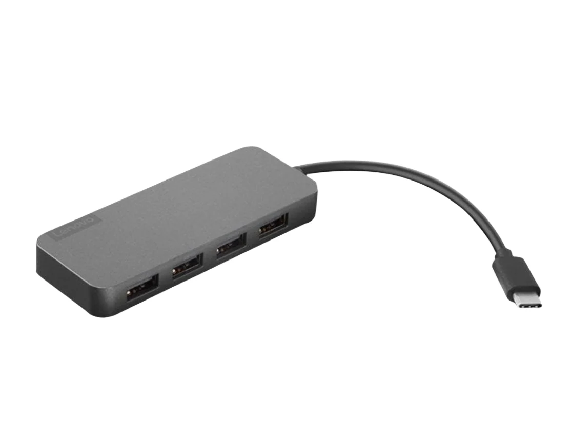 Lenovo USB-C to 4 Port USB-A Hub - hub - 4 ports USB Hub - USB 3.2 - 4 porte - Grey
