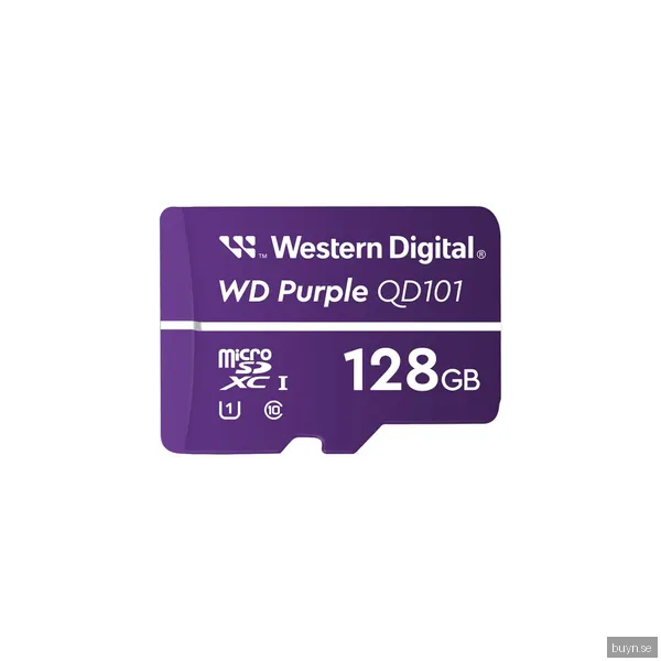 WD Purple Flash Minneskort 128GB U1/Class10 Mikro-SD
