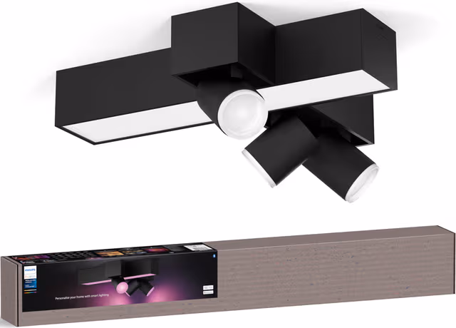 Philips Hue Centris Cross 3x5.7W Spots - Svart
