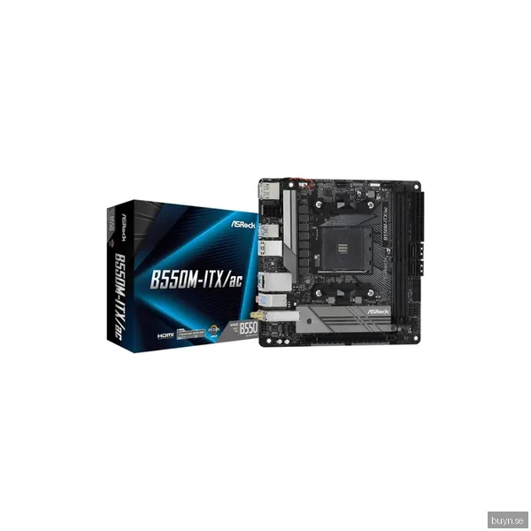 ASRock B550M-ITX/AC Moderkort - AMD B550 - AMD AM4 - DDR4 RAM - Mini-ITX