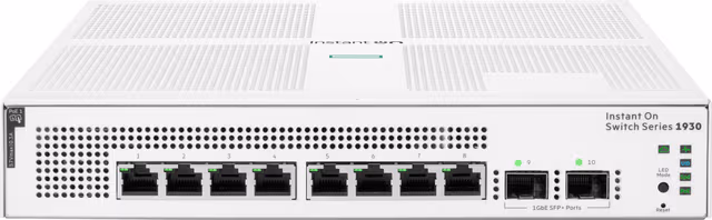 Hewlett Packard Enterprise Aruba Instant On 1930 8G Class4 PoE 2SFP 124W Switch