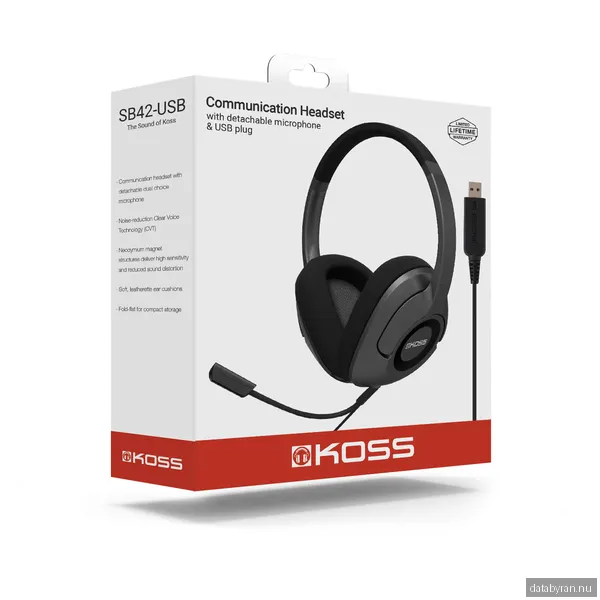 Koss SB42 Over-Ear, USB - Svart