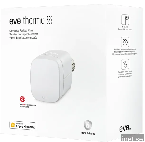 Eve Thermo - Ansluten kylarventil för Apple HomeKit