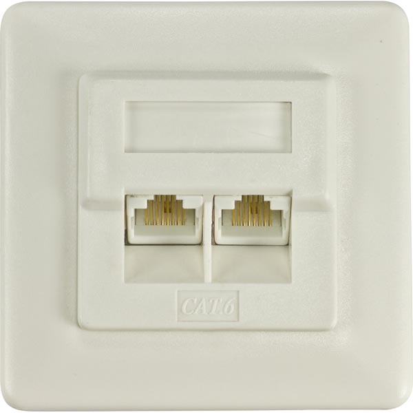 Deltaco Unshielded wall RJ45 plug