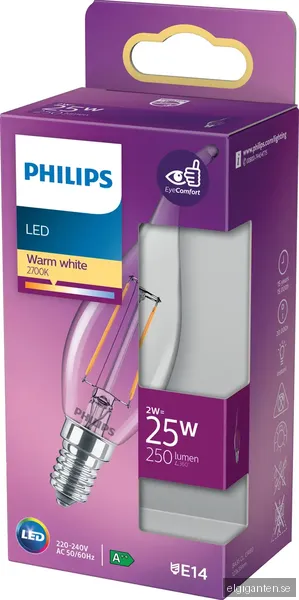 Philips LED-lampa 2W E14