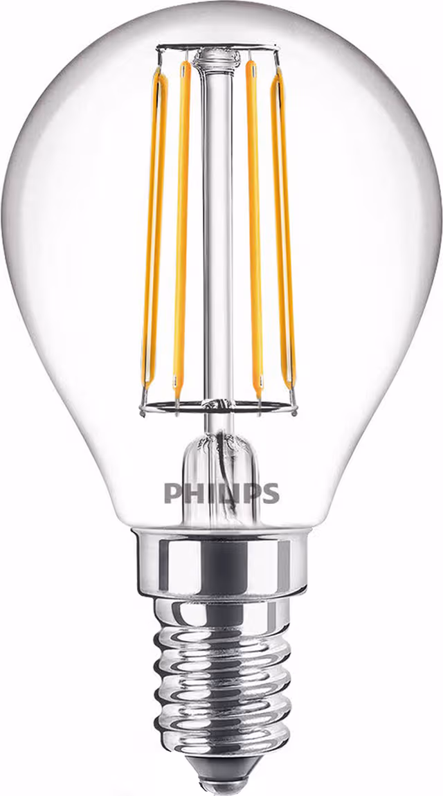 Philips LED-glödlampa Classic Mini-ball 4.3W/827 (40W) Clear E14