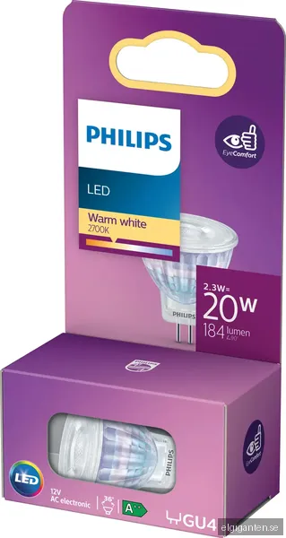 Philips LED-glödlampa Classic Spot MR11 2.3W/827 (20W) 36° GU4
