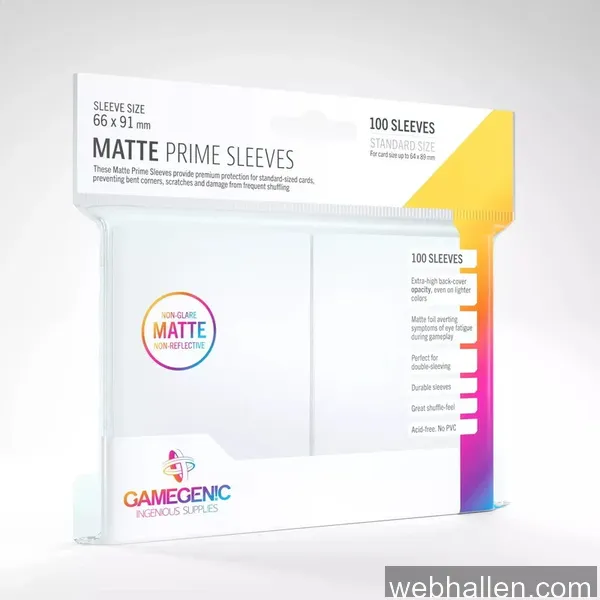 Gamegenic Matte Prime Sleeves White (100 st)