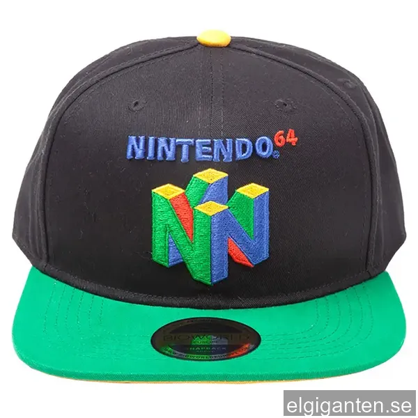 Nintendo N64 logotyp keps (svart,grön)