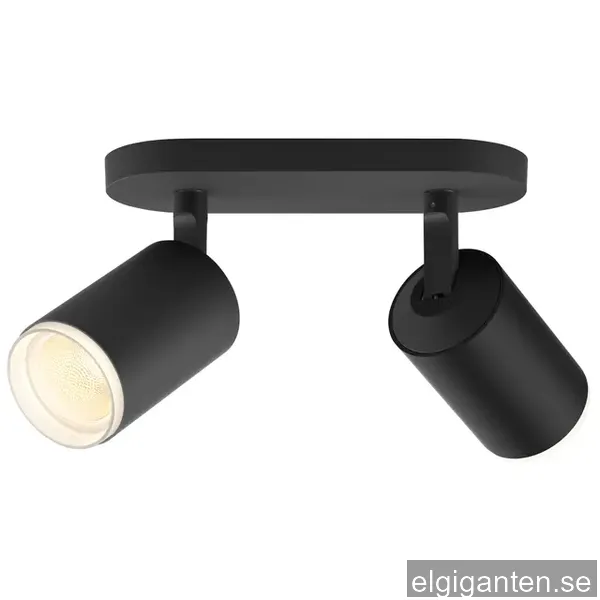 Philips Hue Fugato svart spotlight 2x5.7W 230V