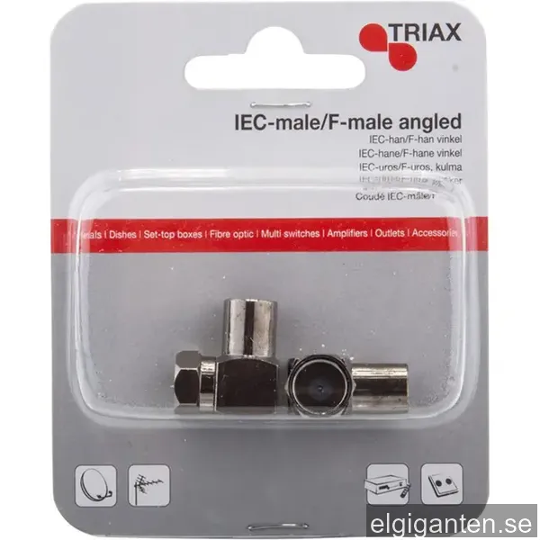 Triax IEC-hane till F-hane vinkel