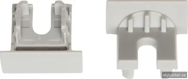 Loox5 ändlock för infälld aluminumprofil, 17 mm (silver)