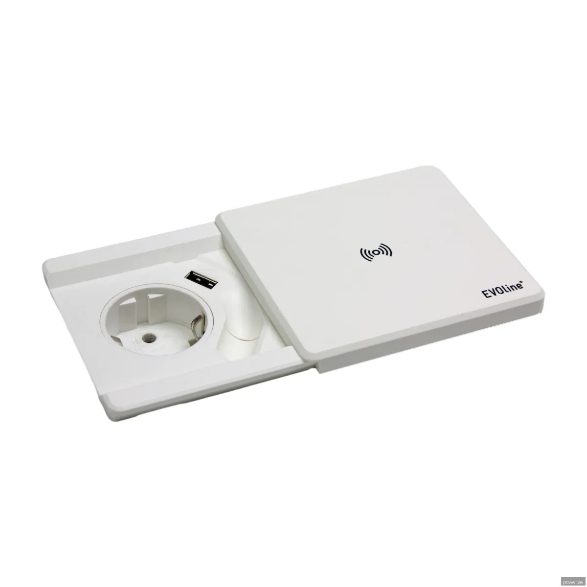 EVOline Square80 QI eluttag (vitt)
